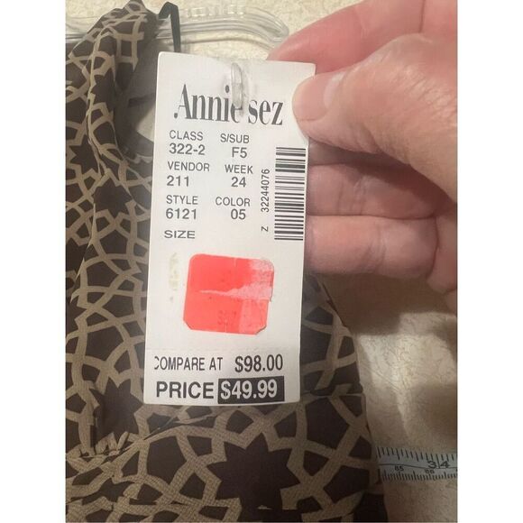 London Times Halter Dress Sz 12 Brown/Taupe NWT - Picture 4 of 9